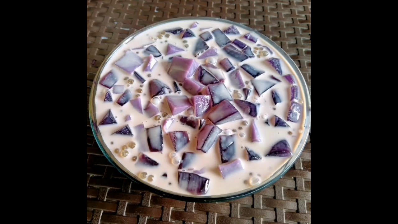 UBE JELLY SALAD SUMMER DESSERT RECIPE NOCHE BUENA RECIPE EASY