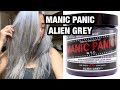 MANIC PANIC ALIEN GREY ON NATURAL (BRASSY) GRAY HAIR | TONING BRASSY GRAY HAIR | GRAY HAIR PROBLEMS