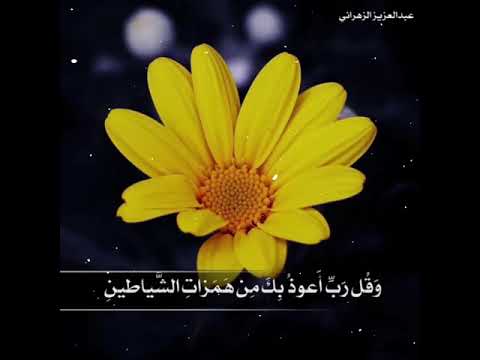 وقل رب اعوذ بك من همزات الشياطين عبدالعزيز الزهراني حالات واتس اب إسلامية