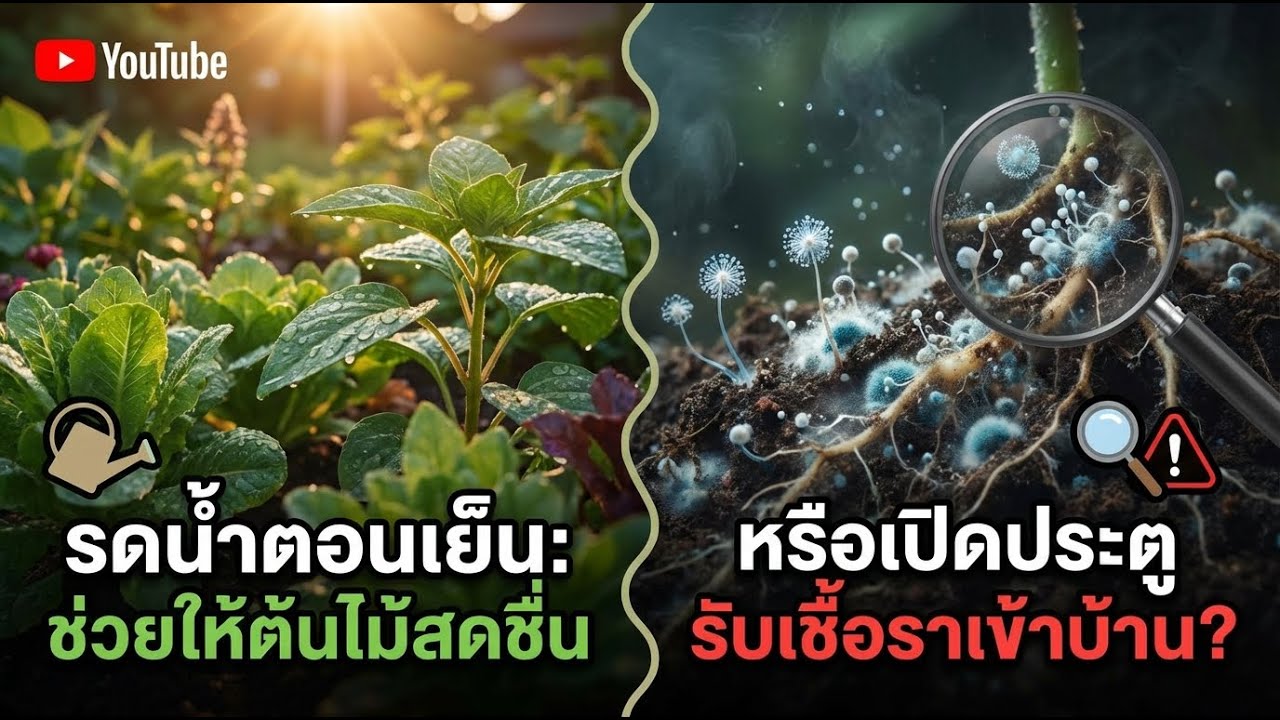 รดน้ำตอนเย็น ดีหรือเสีย? เคล็ดลับสวนเขียวไร้โรครา