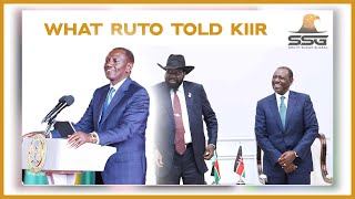 Listen to President Ruto Telling This to President Kiir About What Kiir Told Ruto
