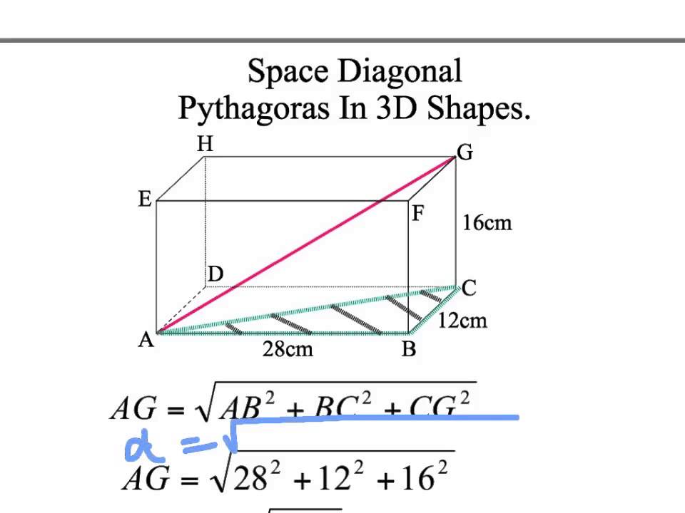 Space Diagonal Formula Space Diagonal Formula