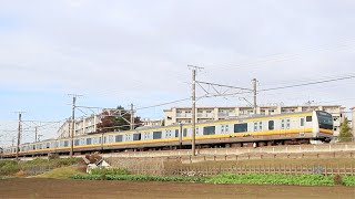 JR E233系8000番台 南武線（矢川）  /   JR E233-8000 series　Nanbu  Line　Yagawai,Tokyo【でんしゃしん 動画】