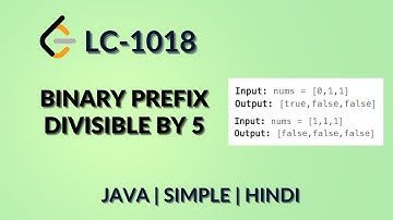 Binary Prefix Divisible By 5 Leetcode 1018 Java Hindi   Made with Clipchamp