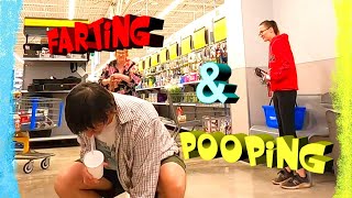 FART PRANK with POOP DROPPING - Farting & Pooping!!!