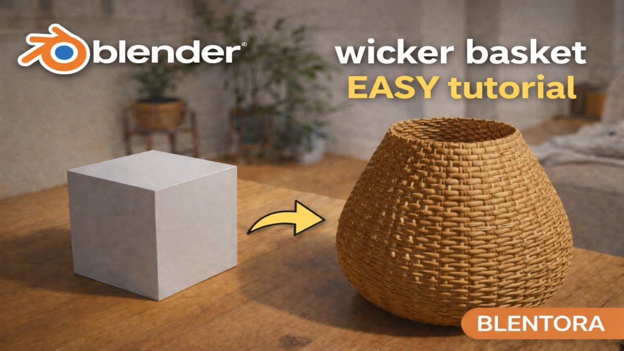 Woven Earth Vase | Realistic Basket Style Modeling in Blender 3D