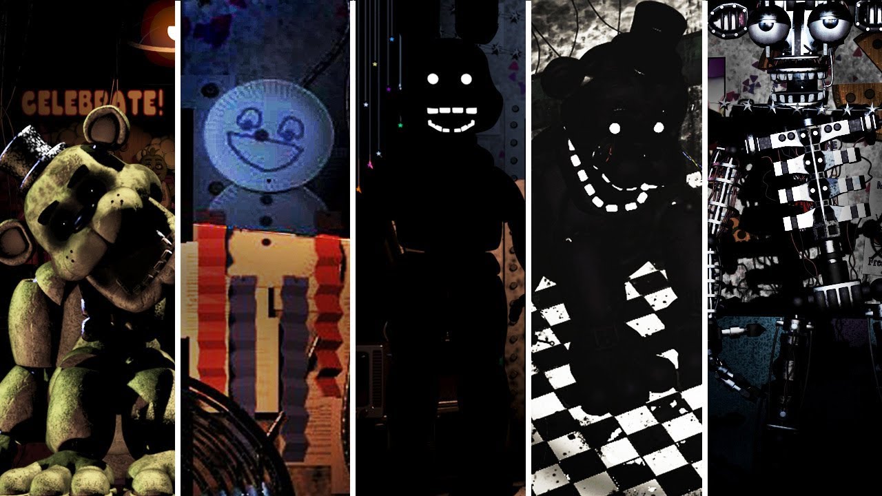 Секретные аниматроники фнаф. Секретные аниматроники фнаф 1. Всех секретных аниматроников фнаф. Fnaf ultimate custom night секретные аниматроники. Команда фнаф 6.