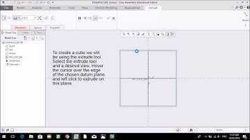 Constructing a Cube on Creo Parametric Part 1