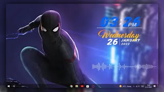 Spider-Man Wallpaper With Rainmeter Skin Setup | Windows 10 screenshot 2