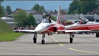 Patrouille Suisse Northrop F5E Tiger II Swiss Air Force flying Display Emmen AirShow 2019