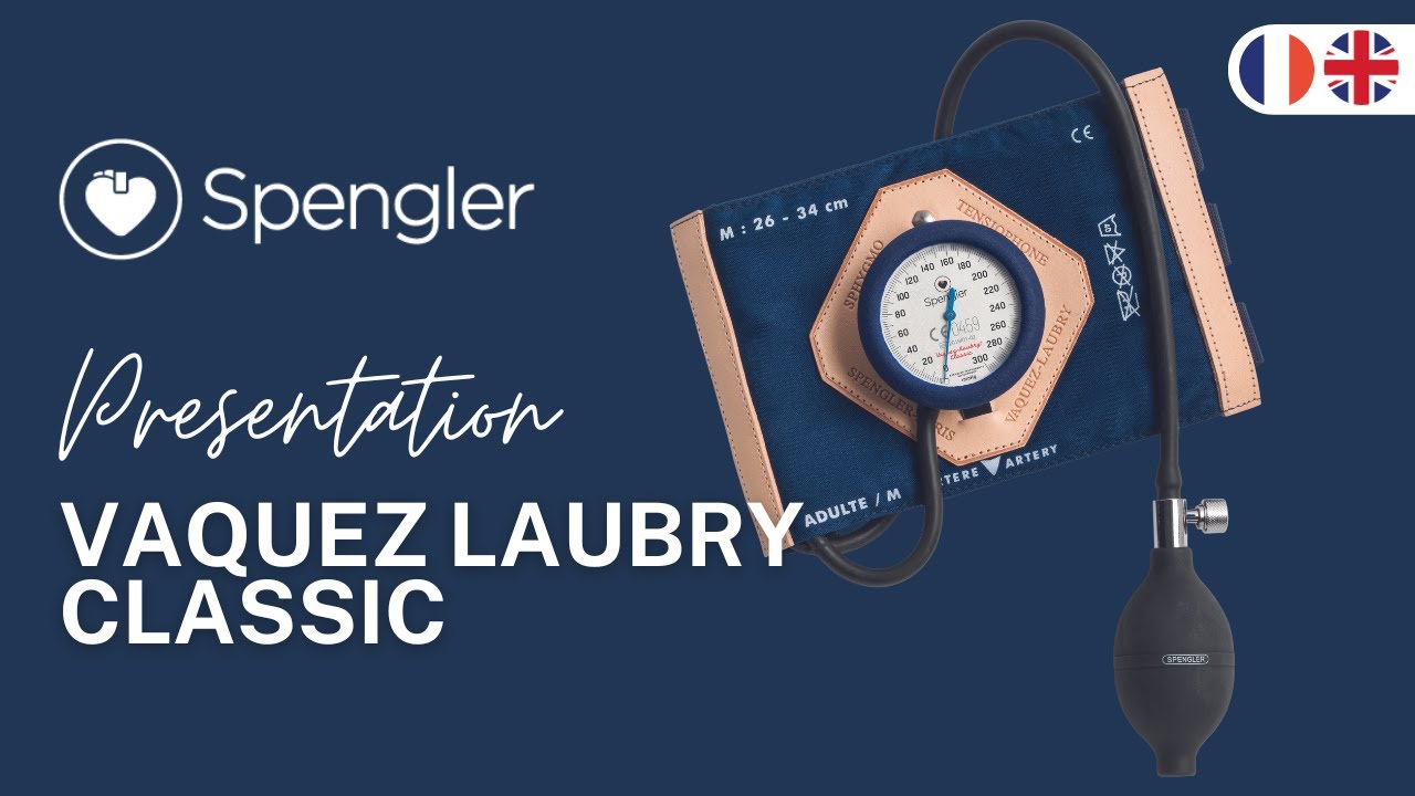 Spengler Tensiomètre Vaquez-Laubry Classic avec Brassard Sangles Coton  Marine Adulte Taille m