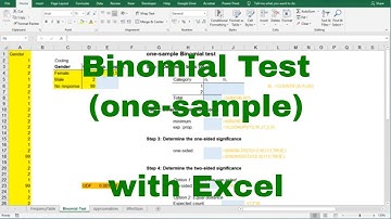 Excel - one-sample binomial test