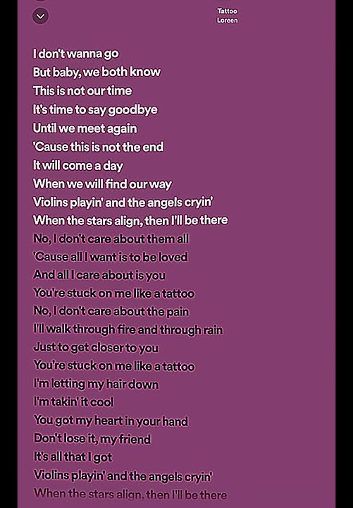 Loreen- Tattoo (sped up) || #lyrics