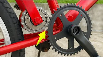 From now on your bike will not need chain movement anymore | DIY Chainless Bike Ideas