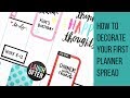 Planner 101 // How to Decorate Your First Planner Spread // Classic Happy Planner