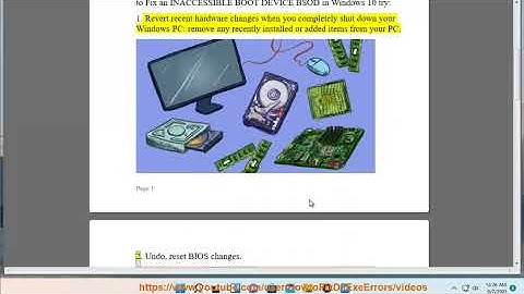 Fix INACCESSIBLE BOOT DEVICE BSOD in Windows 10