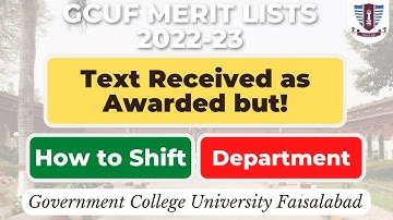 Changing Departement from One to Another During Admission | Text msg Received but Name not Awarded