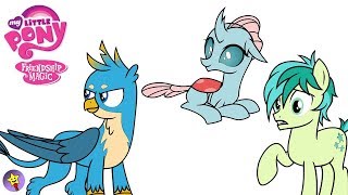 Mlp My Little Pony Coloring Book Compilation Gallus Ocellus Sandbar Coloring Page Mane 7