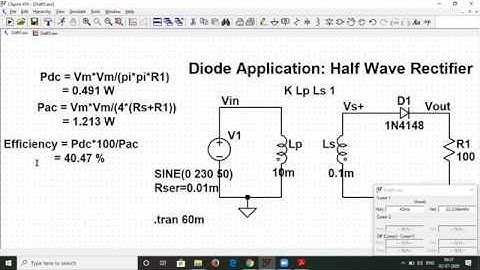Center tap Full wave Rectifier simulation in LTspice