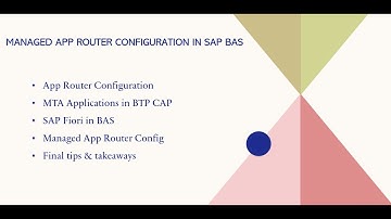 Managed App Router in SAP Fiori met behulp van BAS | MTA-apps in CAP | Cloud Foundry | 100% prakt...