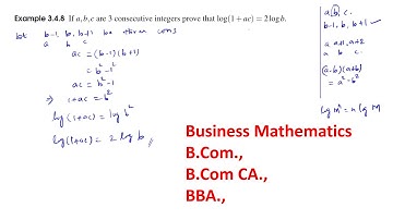 Business Mathematics in Tamil: Problems on Logarithms: MKU Business Mathematics