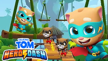 Talking Tom Hero Dash Gameplay Level 20 | Talking Ginger Swing Vines | Android Gameplay Walkthrough