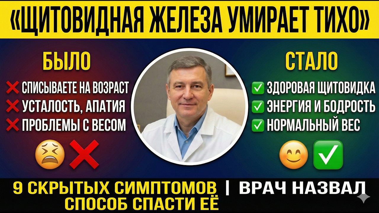 Щитовидная железа умирает тихо — 9 симптомов, которые вы списываете на возраст