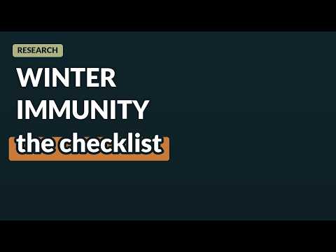 The Winter Immunity Checklist Backed by Research