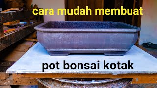 cara membuat pot bonsai kotak | diy | pot bonsai sederhana