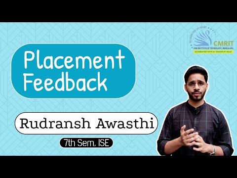 Rudransh Awasthi (ISE) | Placement Feedback | Amazon | Highest Salary Package  | CMRIT | Bangalore