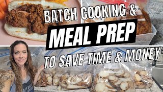 LARGE FAMILY BATCH COOKING/MEAL PREP TO SAVE TIME AND MONEY/BUDGET MEAL PREPPING FOR FAMILY OF 6