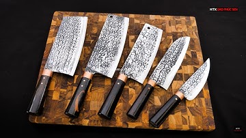 BỘ DAO 5 MÓN CÁN MUN BỀN ĐẸP -HÀNG CHUẨN CỦA HTX DAO PHÚC SEN