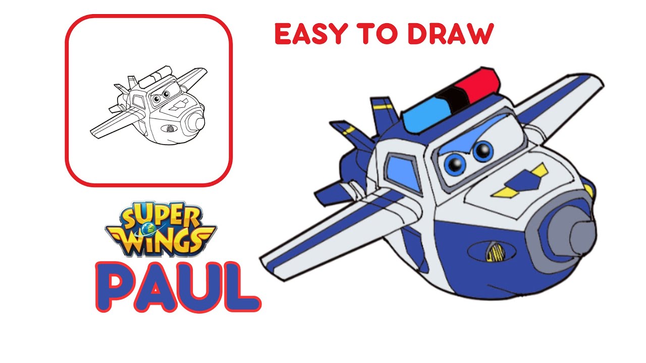 SUPER WINGS PAUL HOW TO DRAW EASY YouTube