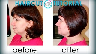 haircut female Bob  (Женская стрижка &quot;Боб&quot;) tutorial 27