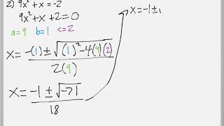 Math 119 : 9.3 #2 (Intermediate Algebra Tutorial : The Quadratic Formula)