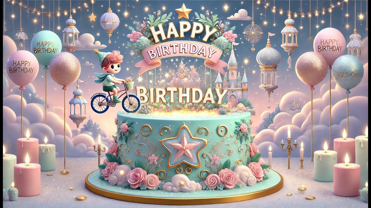 Birthday Cake Boy on a Bike 🚴‍♂️🎂 – Perfect for Little Bicycle Enthusiasts! 🌟