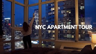 NYC *Night* Apartment Tour || Manhattan Studio High-Rise w\/ Floor to Ceiling Windows
