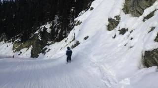 Tyler skis off a cliff
