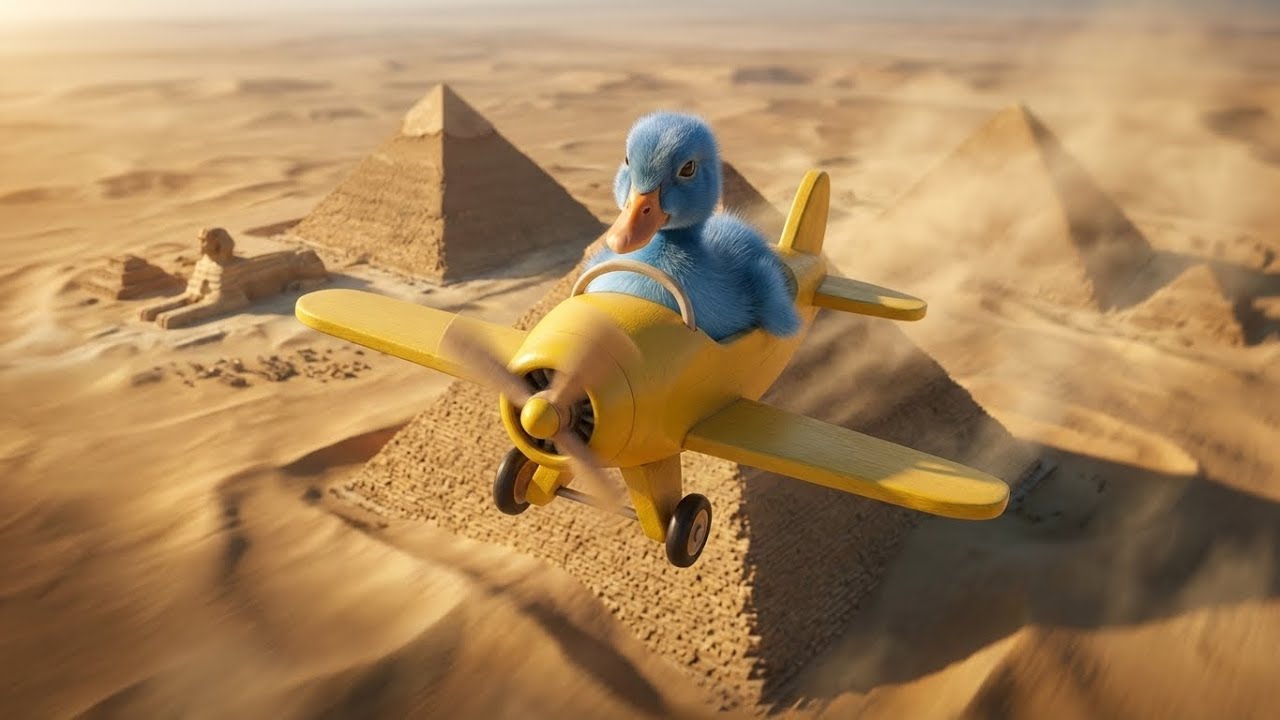 Blue Duckling World Tour ✈️🌍 | Flying Over Famous Landmarks Worldwide