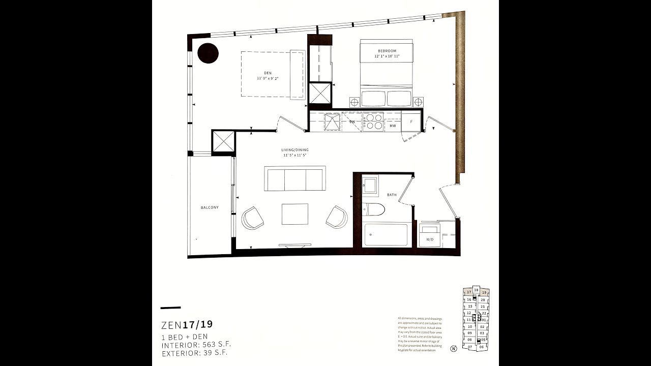 19 Western Battery Rd,  PH17, 1+1. Condo corner unit. About 600 sf living area for rent