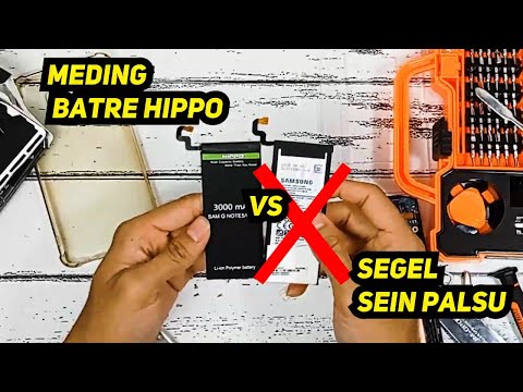 REVIEW BATTERY HIPPO SAMSUNG NOTE 5 || JANGAN MAU TERTIPU BATTERY SAMSUNG ORI KW.