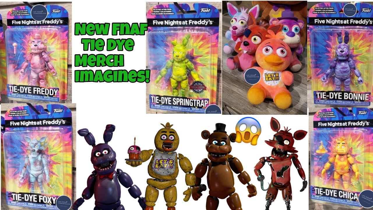 Funko Pop! Games: Five Nights at Freddy's Tie Dye Collectors Set- Bonnie,  Chica, Foxy, and Freddy