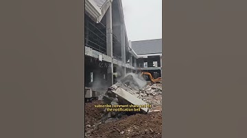 Jaw-Dropping Moment! Chinese Rooftop Saw Cutting Demolition Stuns All! #demolition #concretecutting