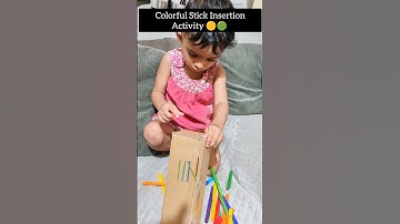 Colorful Stick Insertion Activity 🟡🟢 | Learnwithus Activity l #learnwithus  @learnwithus13