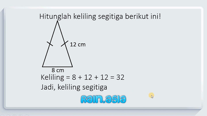 Keliling sebuah segitiga sama kaki adalah 50 cm dengan sisi 10 cm, 20 cm. berapa sisi yang ketiga