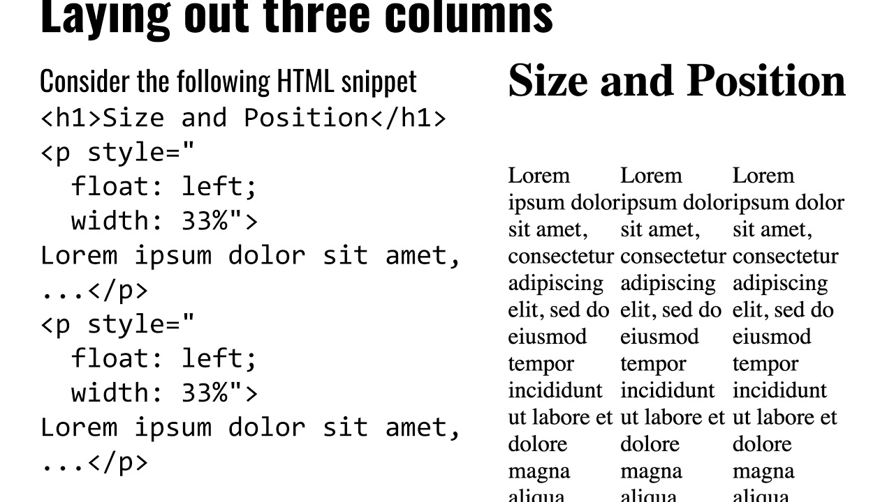 Styling Float with CSS w2 2 2050 - YouTube