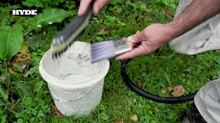 How to properly clean a paintbrush using only water.  |  Hyde Tools