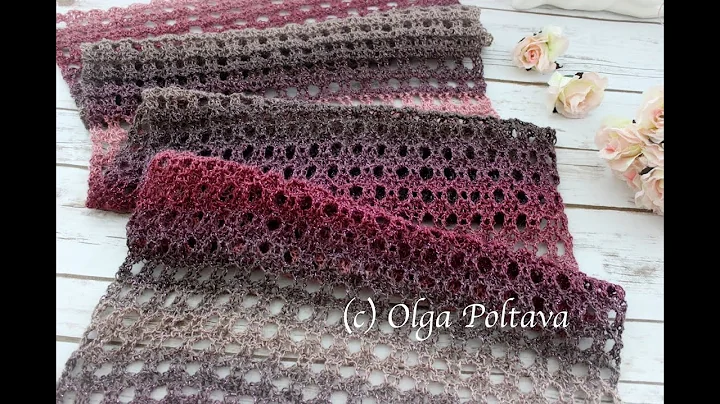 Learn to Crochet Beautiful Lacy Scarf with Easy Tutorial!