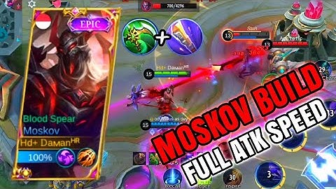 TOP GLOBAL MOSKOV PAKE BUILD FULL ATK SPEED AUTO BANTAI GENDONG TIM - Mobile Legends
