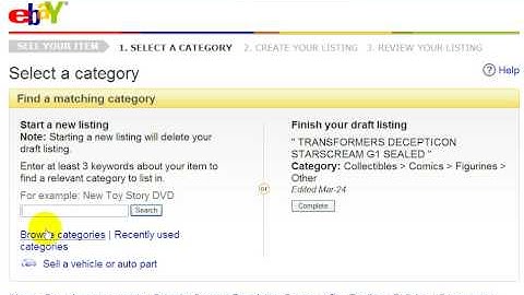 eBay Video 19 of 34: Watch Me List An Auction On eBay - Part 1